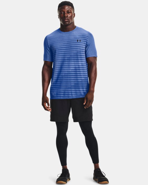 Men's UA Seamless Fade Short Sleeve, Blue, pdpMainDesktop image number 2